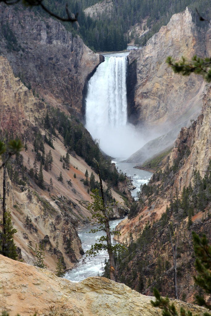 View of large waterfalls