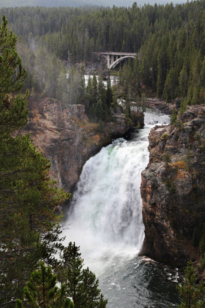 Upper falls in Yellowstone Park