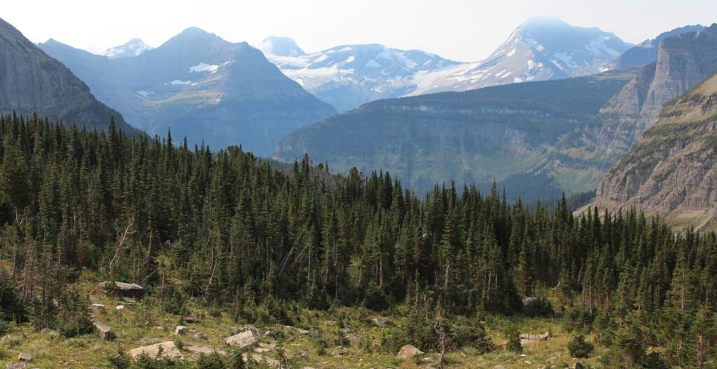 snowy mountain range