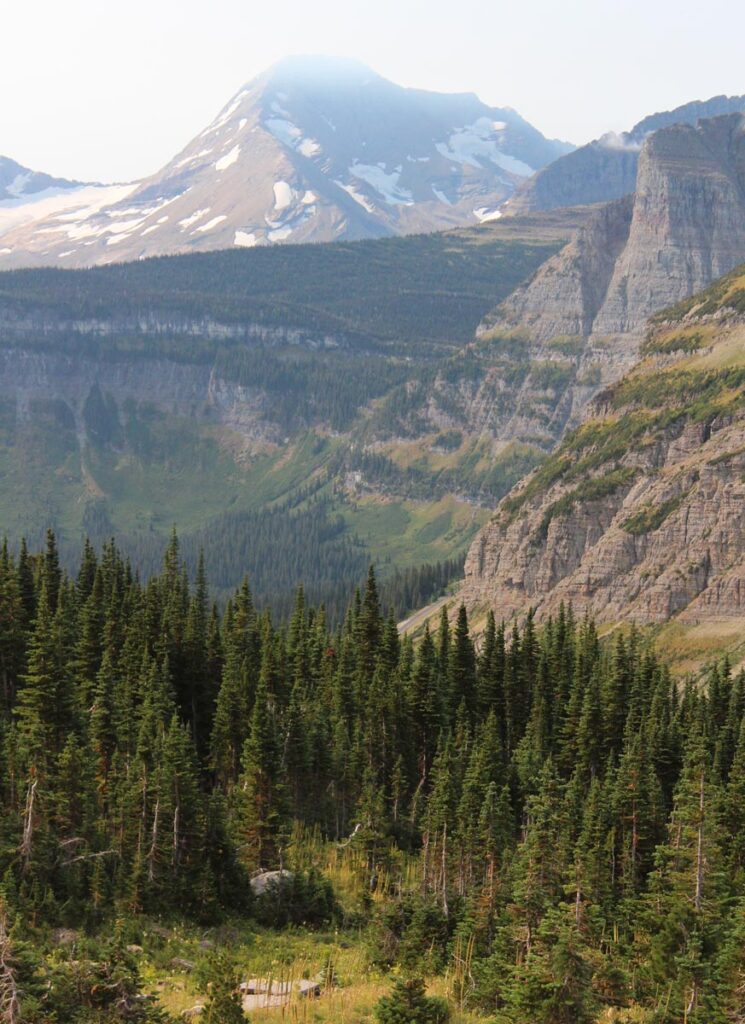 snow-capped mountains