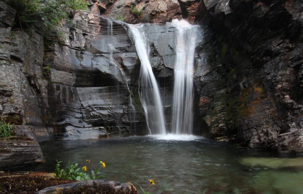 mountain waterfall