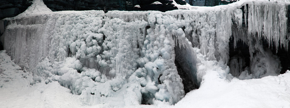 frozen waterfalls