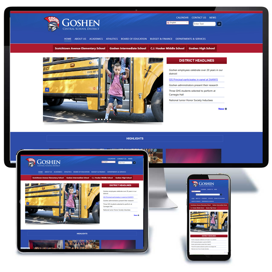 Goshen CSD website